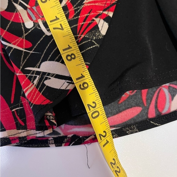 Y2K Iz Byer California Red Gold Long Sleeve Layered Abstract Top S artsy bold - Picture 8 of 8